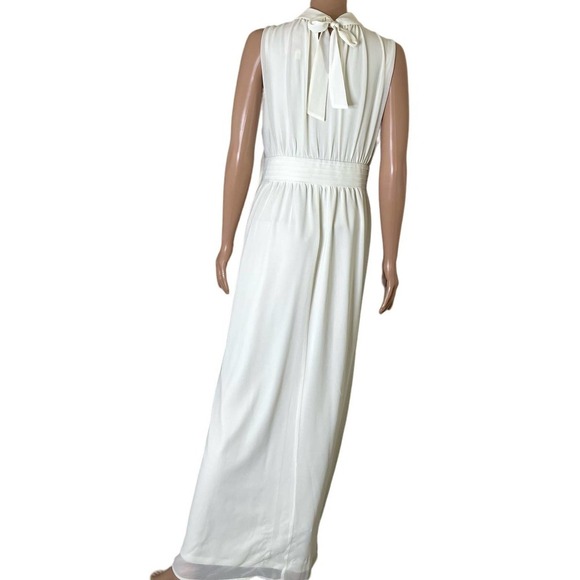 - Azalea brand maxi dress white LG Bridesmaid wedding dress SZ L side zip - Picture 3 of 10